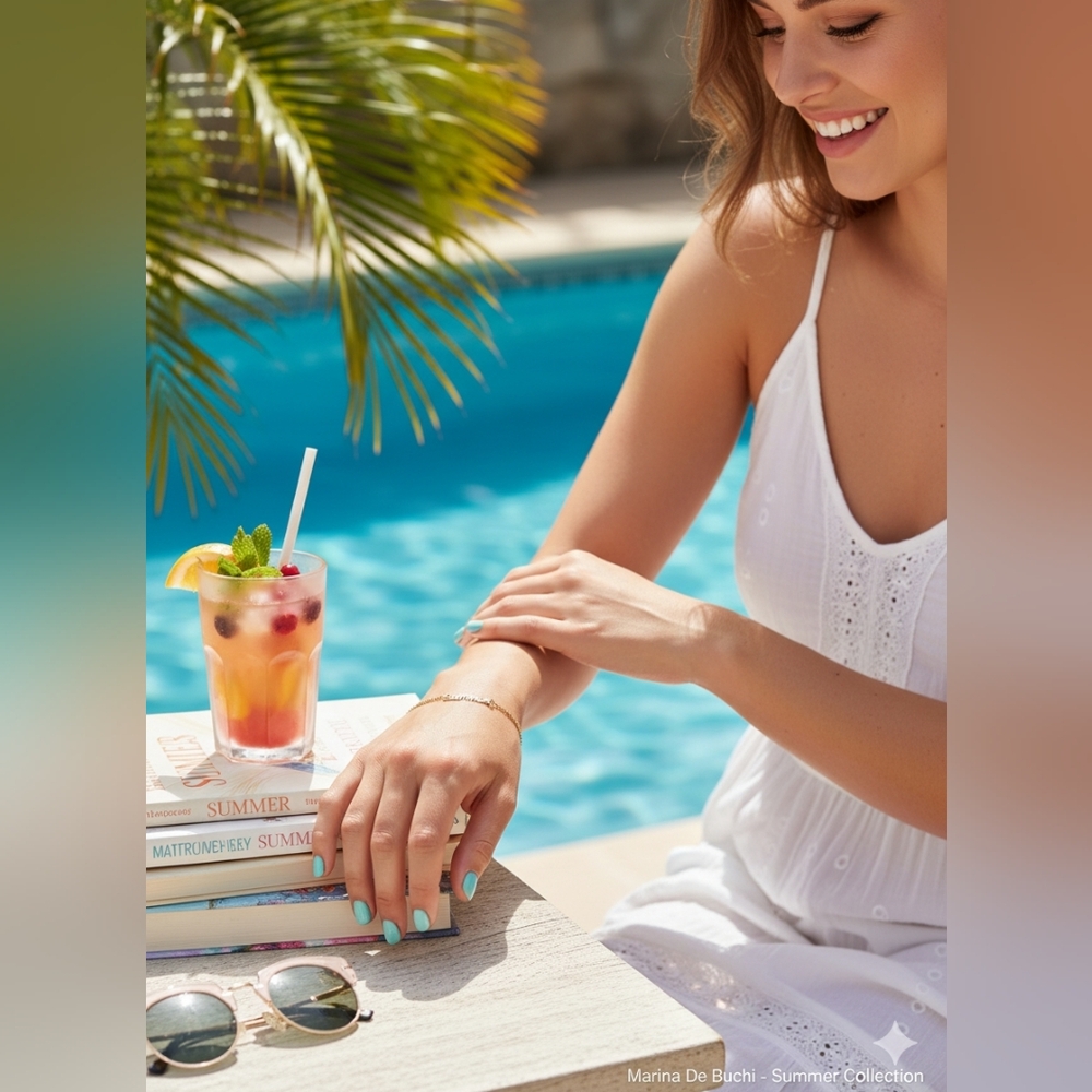 SYMBOLOGY Personalised Name Chain Bracelets Gold Plated- Brooke